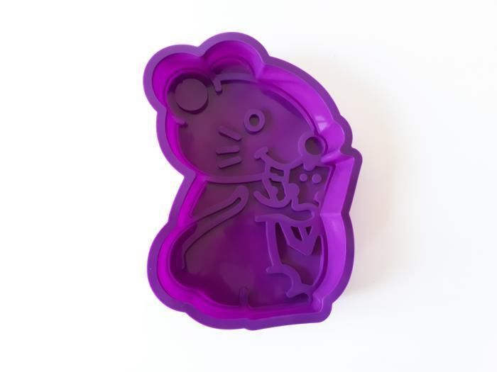 Форма силиконовая кондитерская для выпечки пирога или торта Мышка 25*18*4 cm 19560 фото