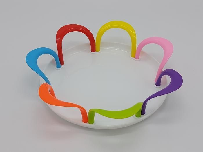 Фруктовница пластиковая круглая Тарелка для фруктов Подставка под фрукты D 22 cm H 5 cm 18075 фото