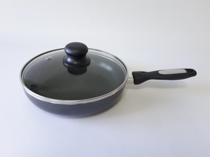 Сковорідка AMY FRY PAN 22см XJ-FP-22 з кришкою (12 шт) 12009 фото