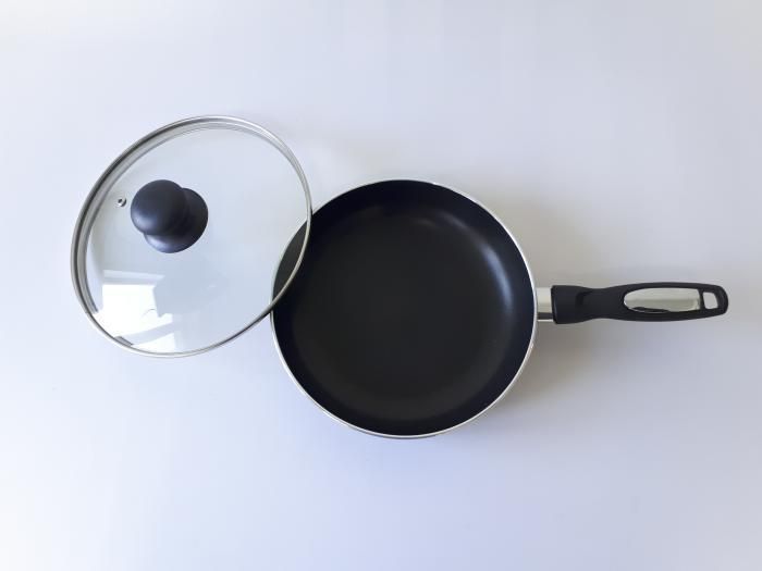 Сковорідка AMY FRY PAN 22см XJ-FP-22 з кришкою (12 шт) 12009 фото