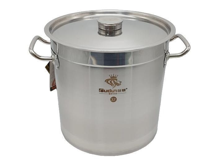 Каструля нерж 15л (для індукційних плит)30*30*32 см VT6-20397(10шт) 20212 фото