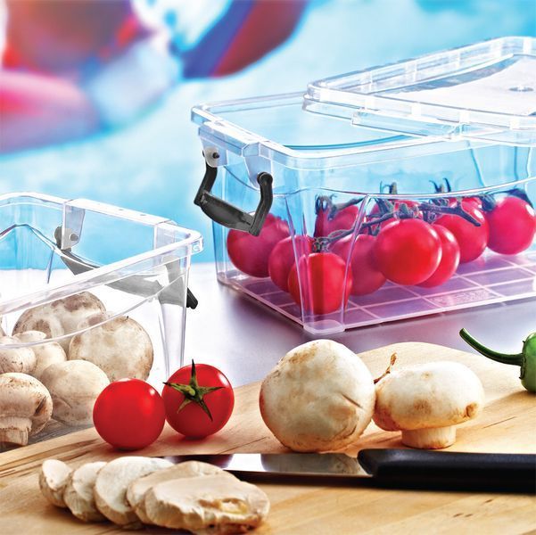 Пластиковый контейнер для пищевых продуктов с крышкой Plastart SA-345 Судок пищевой с защелками 0,6 л. 20379 фото