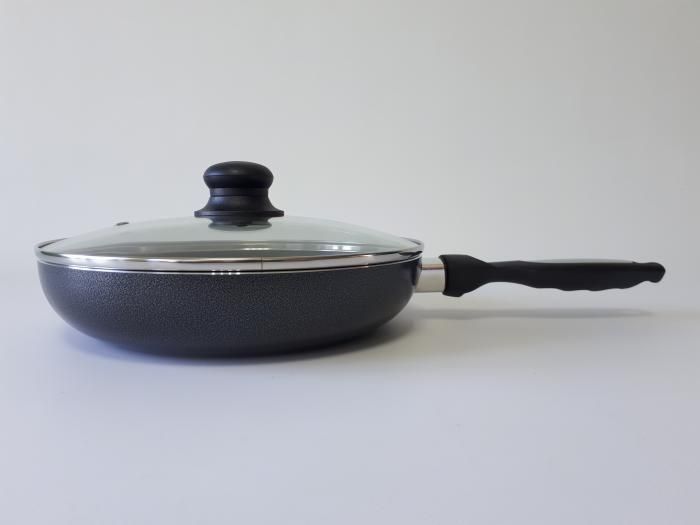 Сковорідка AMY FRY PAN 24см XJ-FP-24 з кришкою (12 шт) 12010 фото