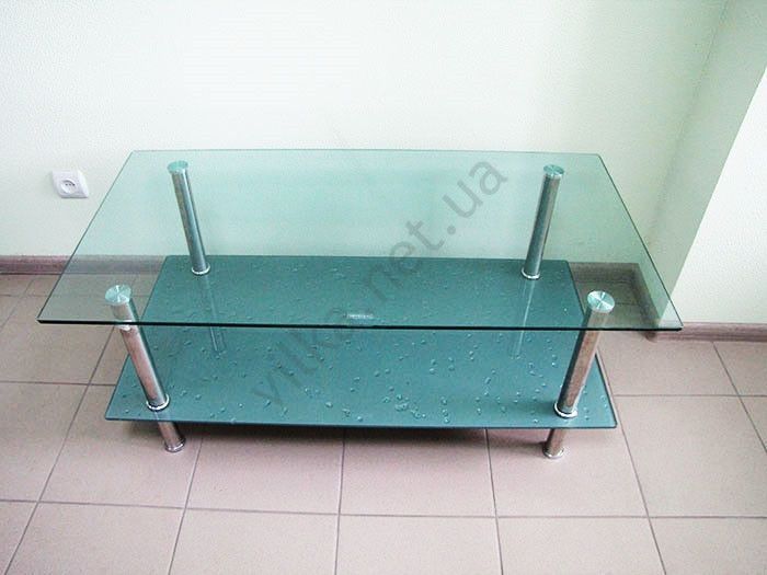 Стол журн.стекло LF049 3806 110*60 капля+серебро 07362 фото