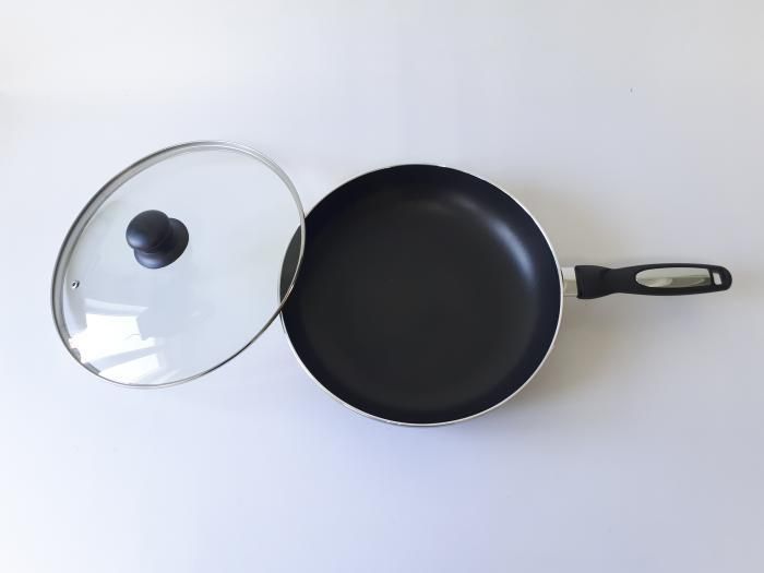 Сковорідка AMY FRY PAN 28см XJ-FP-28 з кришкою (12 шт) 12012 фото