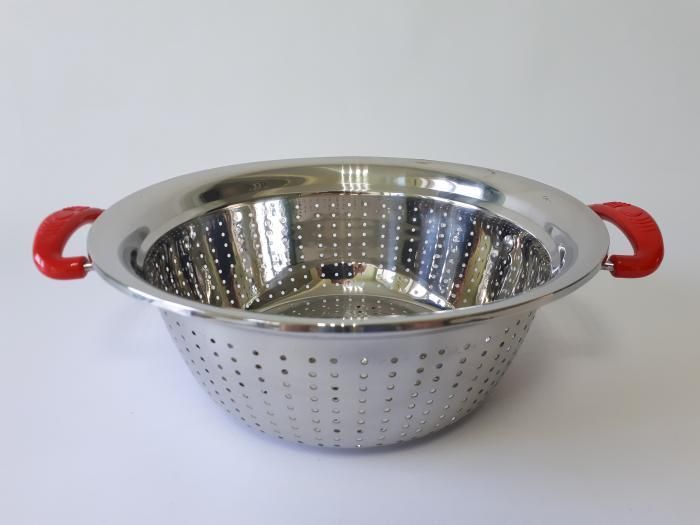 Дуршлаг из нержавеющей стали Сито нержавейка с двумя ручками D 26 cm H 10 cm 19417 фото