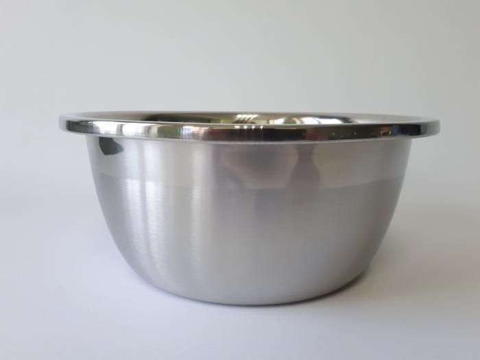 Миска кухонная из нержавеющей стали глубокая матовая D 27,5 cm H 11 cm 4,3 литра для столовой Нержавейка 18033 фото