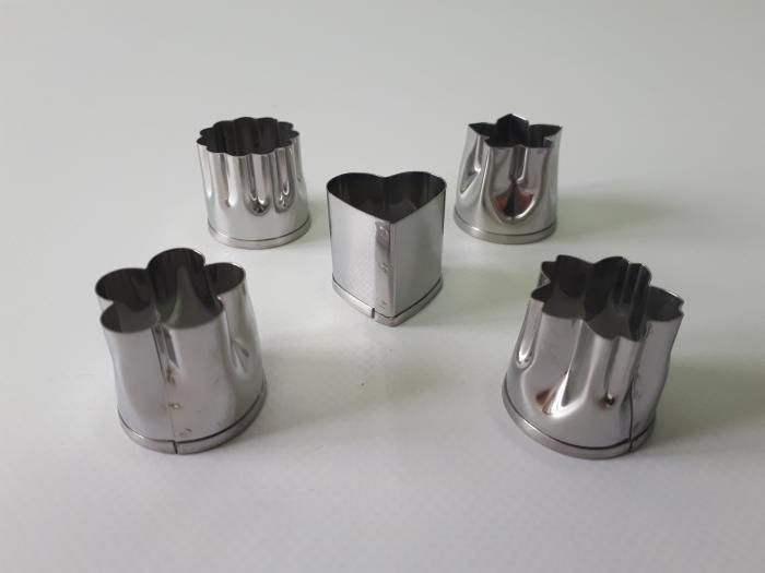 Набор кондитерских насадок для канапе из нержавеющей стали 5 штук D 2,2 cm H 2,5 cm 13817 фото