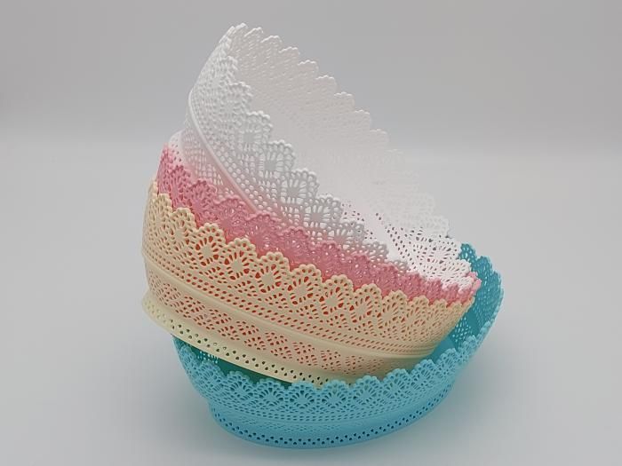 Сухарниця ажурна Элиф овал №406 (431) OVAL LACE BASKET 28,5*21*9,6 (100 шт) 18200 фото