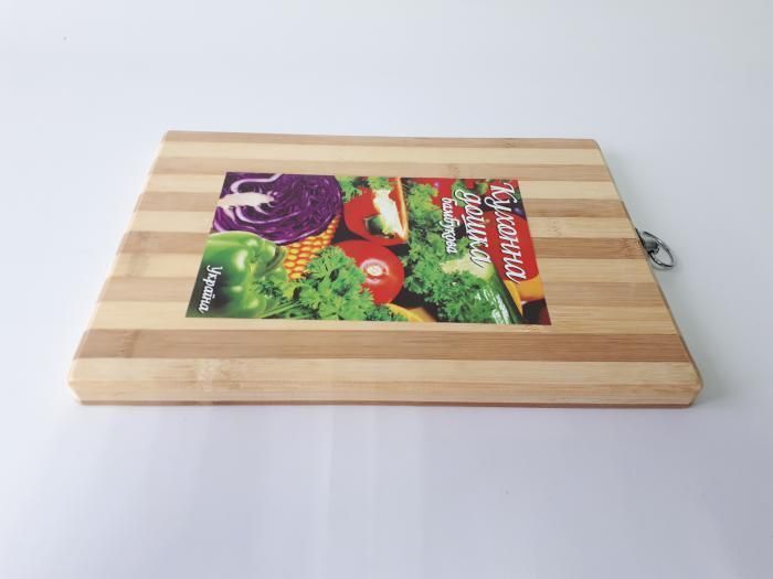 Бамбуковая разделочная кухонная доска для нарезки овощей и продуктов прямоугольная маленькая Бамбук 24 * 34 cm 20221 фото