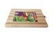 Бамбуковая разделочная кухонная доска для нарезки овощей и продуктов прямоугольная маленькая Бамбук 24 * 34 cm 20221 фото 1