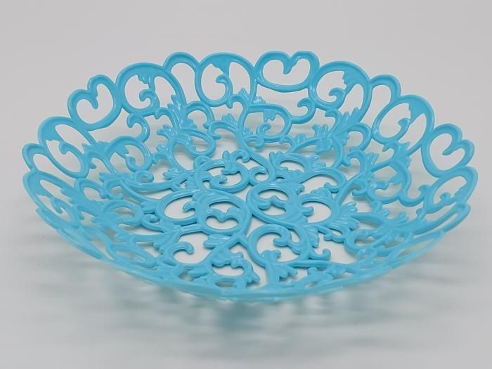 Фруктовница конфетница пластиковая Корзинка для фруктов Сухарница D 26 cm H 5 cm 19080 фото