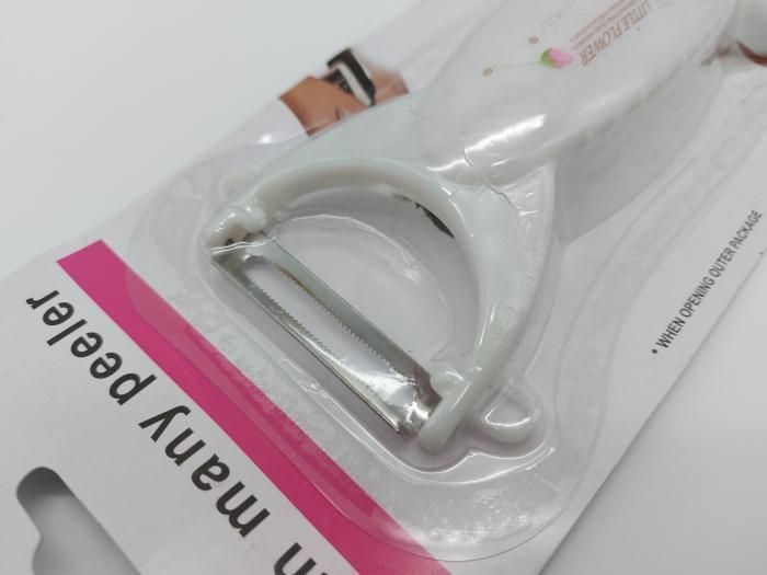 Нож-экономка с теркой пластиковый Овощечистка ручная двухсторонняя L 18 cm 15899 фото