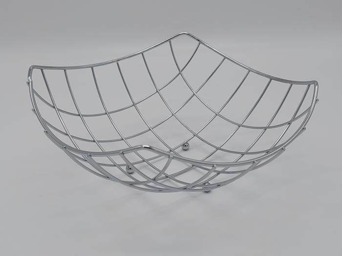 Фруктовница из нержавеющей стали Ваза для фруктов из нержавейки 24*24 cm H 10 cm 16307 фото