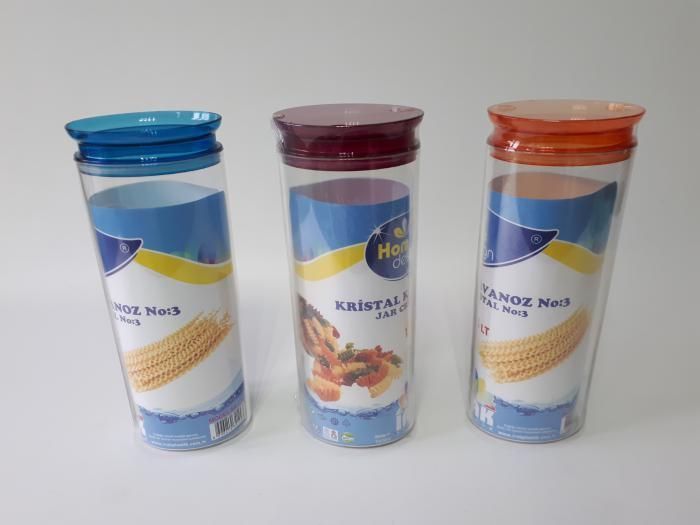 Емкость для сыпучих продуктов пластиковая Irak Plastik 770 Контейнер для хранения спагетти круп и макарон 1,5л 13341 фото