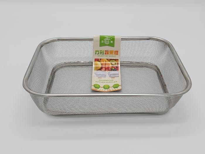 Сито нерж прямокутне дрібна сітка 30*22*7 см VT6-20317(100шт) 19983 фото