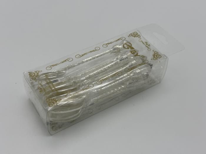 Ложка кофейная пластиковая Венецианское серебро L 10,5 cm в упаковке 12 штук 14309 фото
