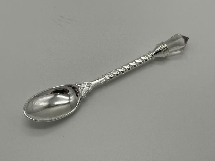 Ложка кофейная пластиковая Венецианское серебро L 10,5 cm в упаковке 12 штук 14309 фото