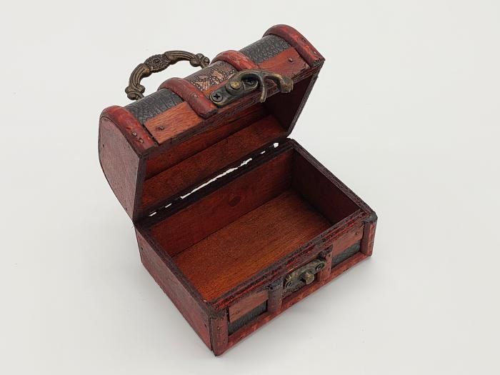 Шкатулка сундучок декоративный фанерный 11*7 cm H 7 cm 13644 фото