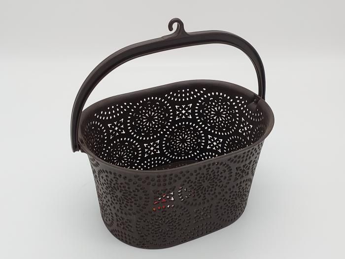 Корзина ведро для прищепок пластиковая Корзинка Senyayla Plastik 2152 Ажур 22*17 cm H 13 cm 17411 фото