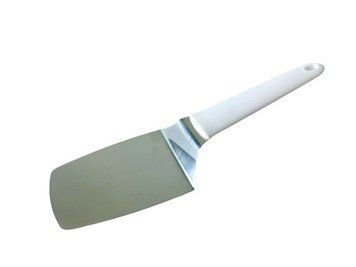 Лопатка нерж + пластм з білою ручкою 27 см VT6-20191 (144шт) 19718 фото