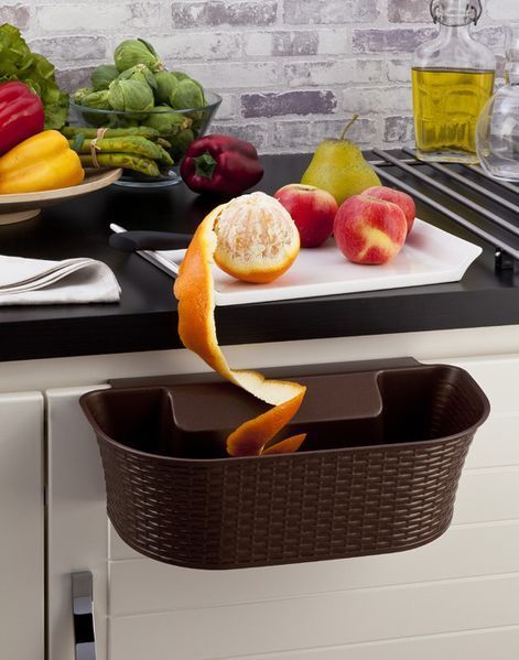 Корзина для мусора пластиковая подвесная Senyayla Plastik 4140&nbsp;Навесная мусорная корзина для кухни 34*17*10 cm 18229 фото