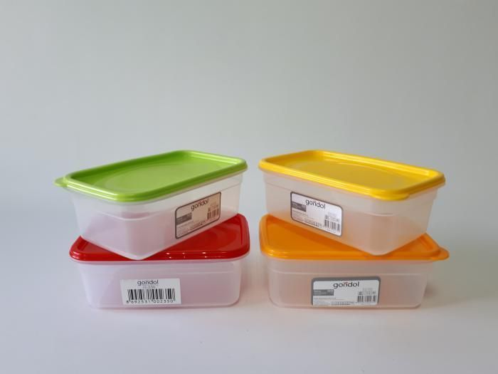 Пластиковый контейнер для пищевых продуктов с крышкой Gondol G235 Судок пищевой 18,5*12 cm H 7 cm 1,1 л 14937 фото