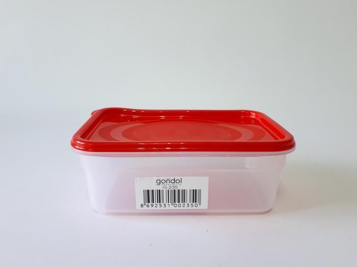 Пластиковый контейнер для пищевых продуктов с крышкой Gondol G235 Судок пищевой 18,5*12 cm H 7 cm 1,1 л 14937 фото
